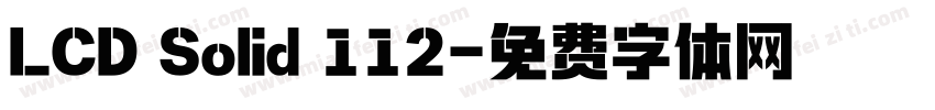 LCD Solid 112字体转换